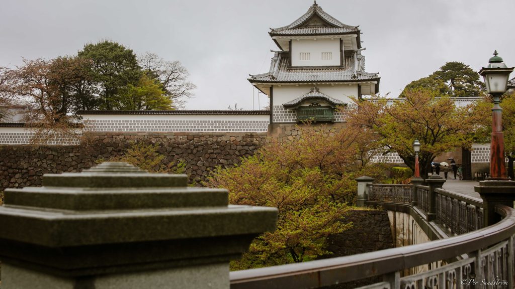 Kanazawas borg, klanen Maedas fästning, Kanazawas härskarfamilj under 300 år. Japans näst mäktigaste länsherre efter Shogun Tokugawa under Edo-perioden. Kanazawa Castle.