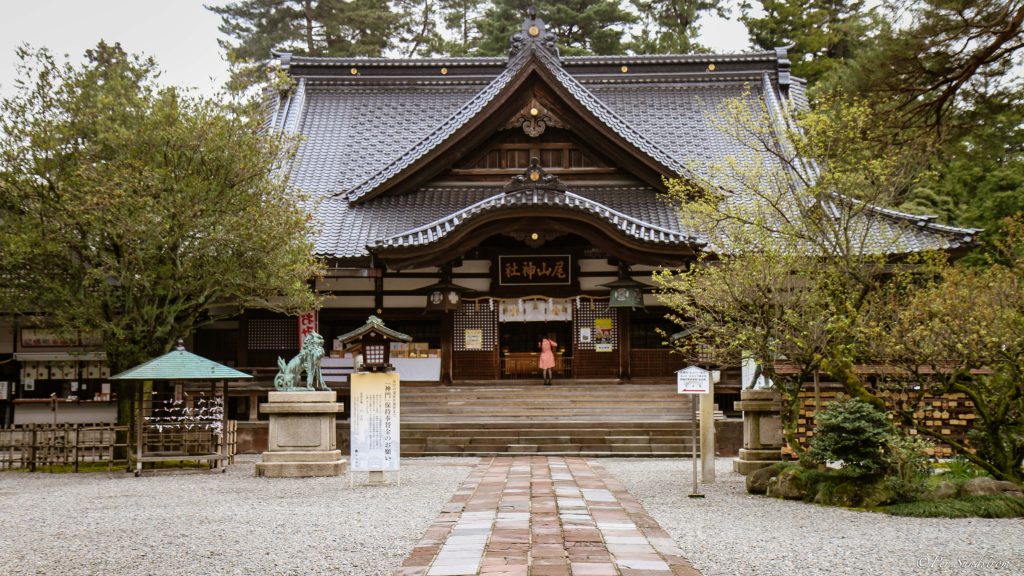 Japan, Ishikawa, Kanazawa. Helgedomen Oyama i stadsdelen Nagamachi. Shrine Oyama. Shinto.